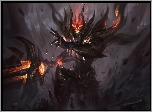 Gra, League of Legends Herald of Chaos, Postać, Jarvan IV, Książe, Broń, Rogi, Ogień