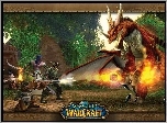 World Of Warcraft, postacie, smok, walka, fantasy, grafika